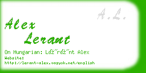 alex lerant business card